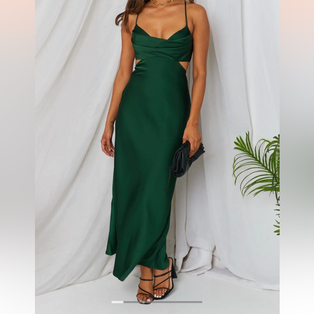 Taleah Cut Out Maxi Dress Green